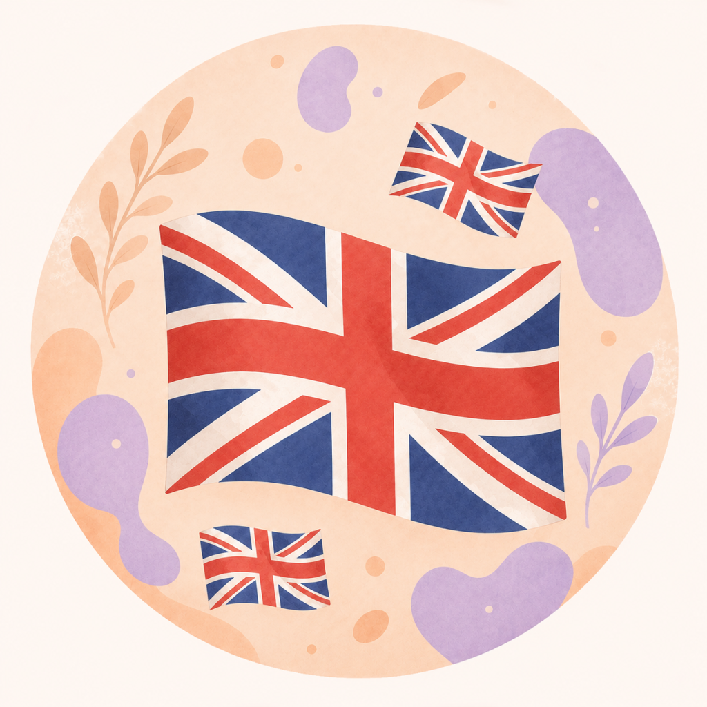 Illustration du drapeau britannique pour une formation en anglais professionnel éligible au CPF