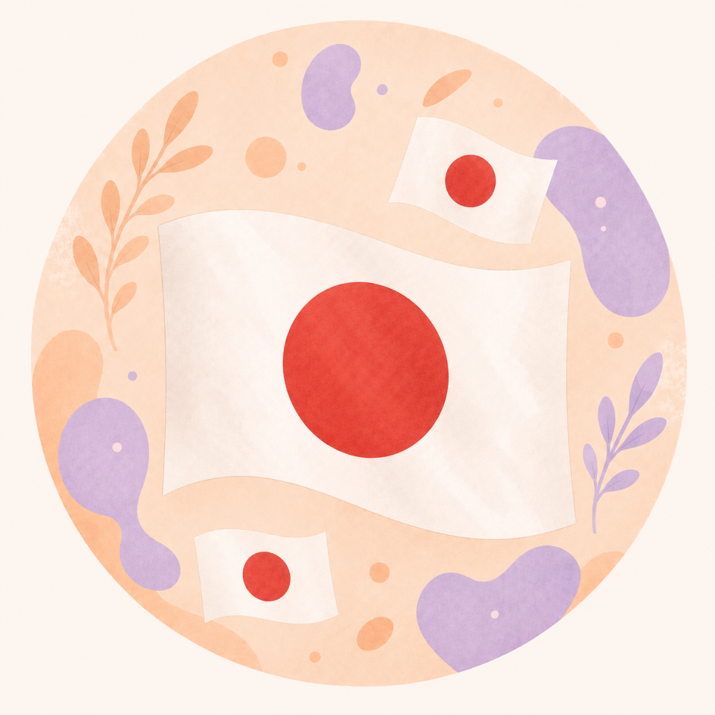 Illustration du drapeau japonais pour une formation en japonais professionnel éligible au CPF